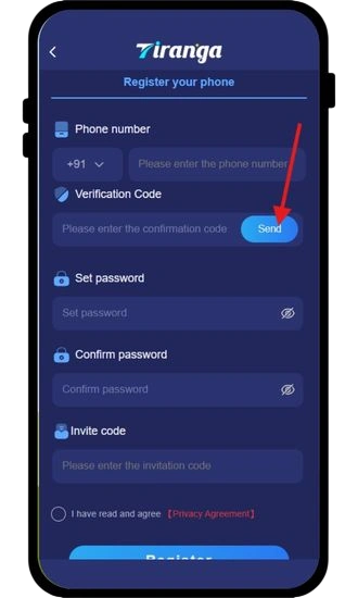 Click on Send button